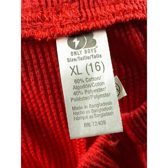 ONLY BOYS Boy's Red Pull-On Thermal Fitted Pants SZ XL(16) - Picture 8 of 9